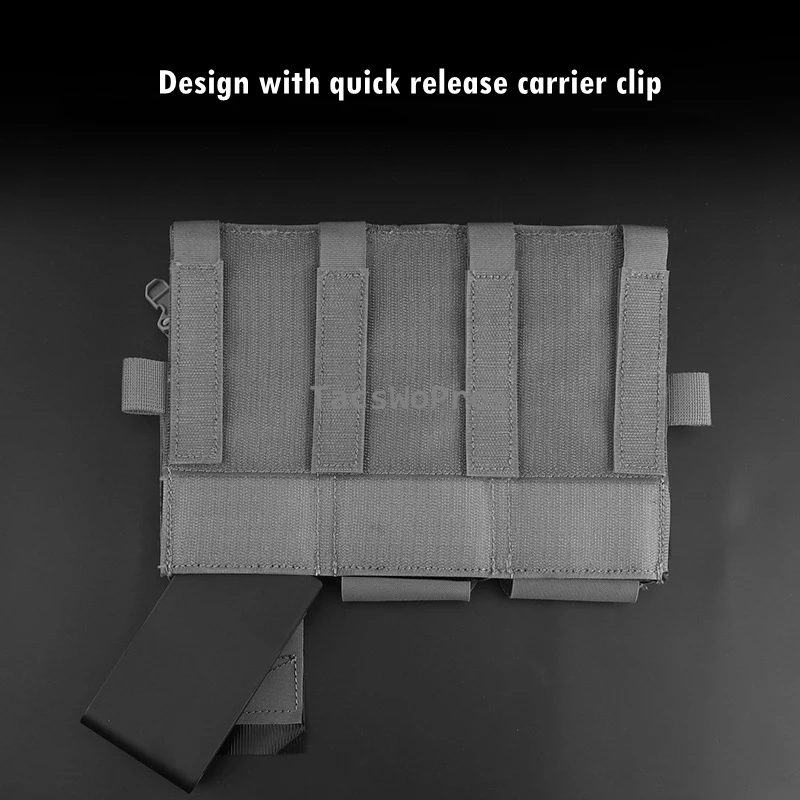 Chaleco táctico, bolsas triples para revistas 5,56, 7,62, soporte Molle para Rifle Mag, chalecos de caza, bolsas portadoras de placa, accesorios - imagen 5