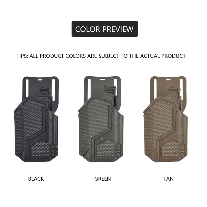 Funda táctica X300U para linterna, funda Universal para caza Airsoft G17 19 S & W con plataforma de liberación rápida QLlS - imagen 2