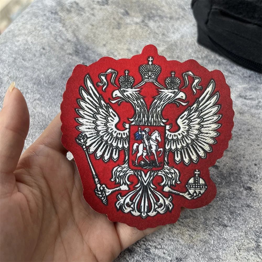 Chevron Jacquard Zedo con el emblema de Rusia moral parche táctico impreso parches de gancho y bucle ropa mochila pegatina - imagen 3