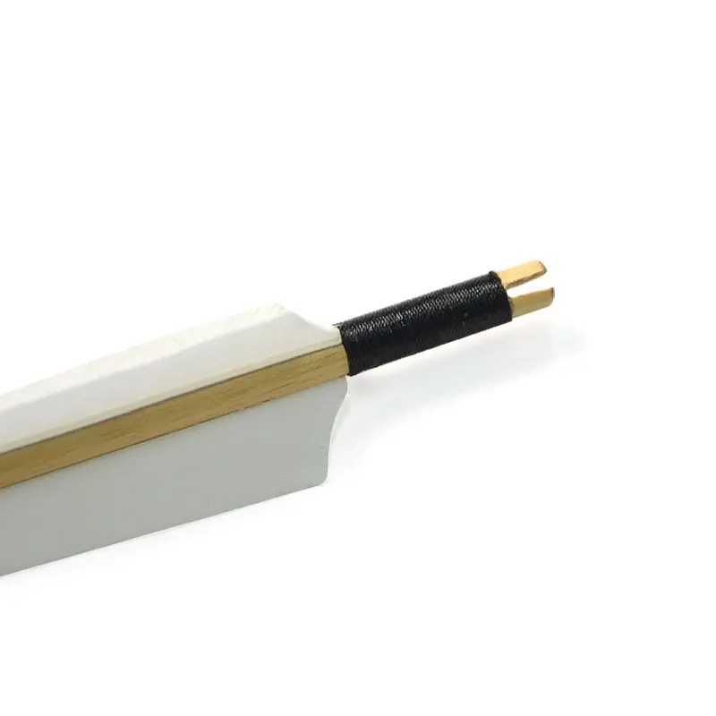 Flecha de madera de 31 pulgadas, 6/12 piezas, tiro con arco blanco, 5 pulgadas, pluma de pavo, ranurada OD 8mm para arco tradicional, práctica de tiro con arco largo - imagen 3