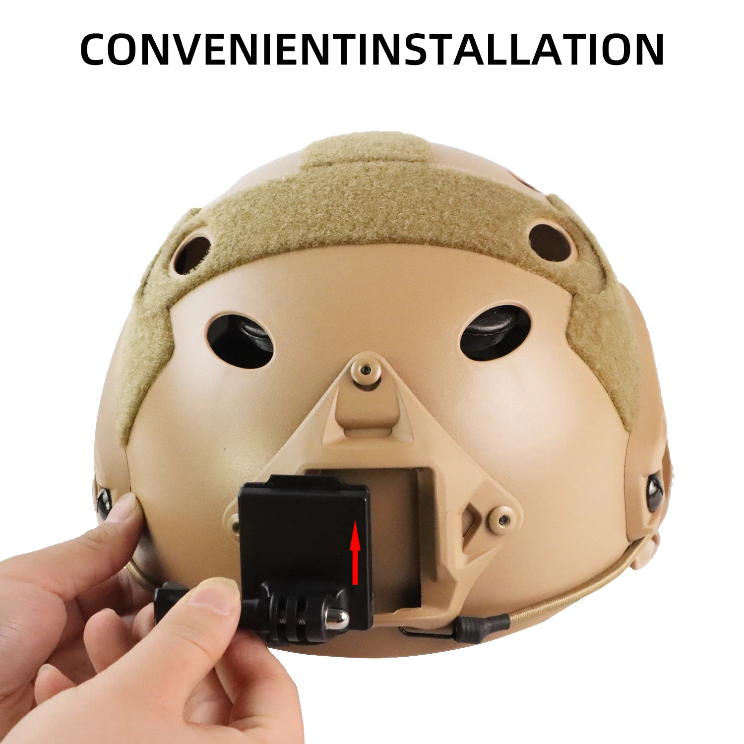BOOIU-Adaptador de Base para casco táctico, soporte de fijación para casco FAST/MICH/NVG, accesorios para Cámara de Acción GoPro Hero deportiva - imagen 4