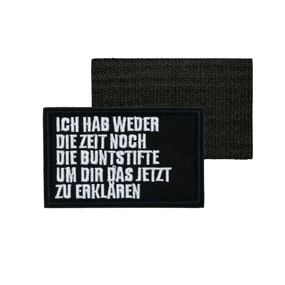 parches velcro mochila tácticos de bordados Funny Meme Parche de Velcros Alemán Morale Hook & Loop - Apliques Divertidos DIY para Chaquetas, Bolsos, Sombreros de Mochila Molle Táctica - imagen 4