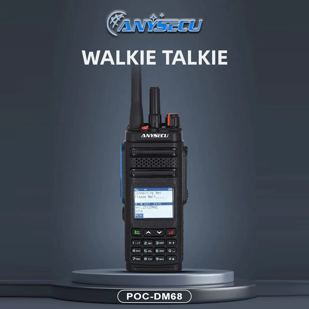ANYSECU DMR Walkie Talkie POC-DM68 DMR Smartphone UHF o VHF impermeable resistente red PoC Radio portátil DM-68