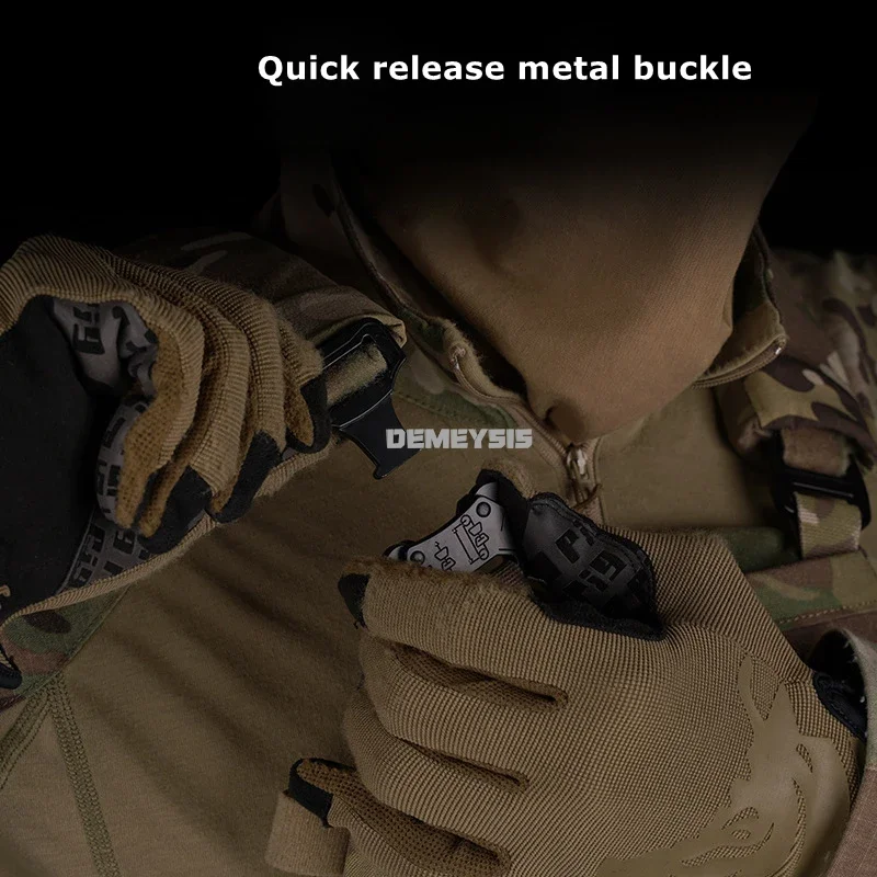 Chaleco táctico Airsoft, portador de placa, sistema MOLLE Modular de entrenamiento militar con bolsa Triple para revistas, chalecos de caza - imagen 4