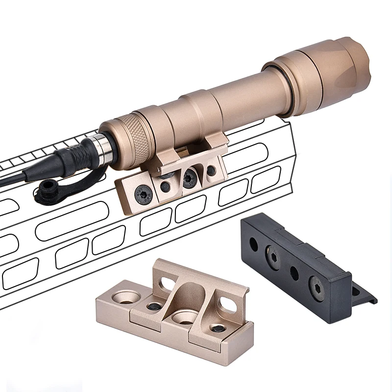 WADSN-miniluz de exploración táctica M300A Airsoft M600, linterna LED blanca de alta potencia para caza, foco compatible con Mlok Keymod Offset - imagen 4