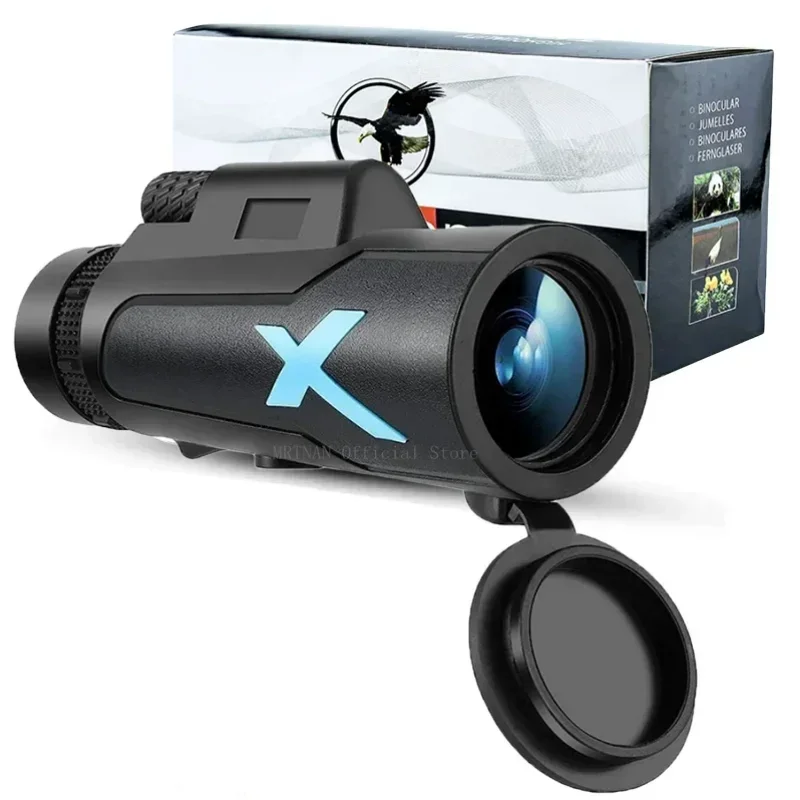 Telescopio portátil con Zoom HD de 12x50, potente telescopio plegable de larga distancia para Deportes de caza, viajes de acampada al aire libre - imagen 3