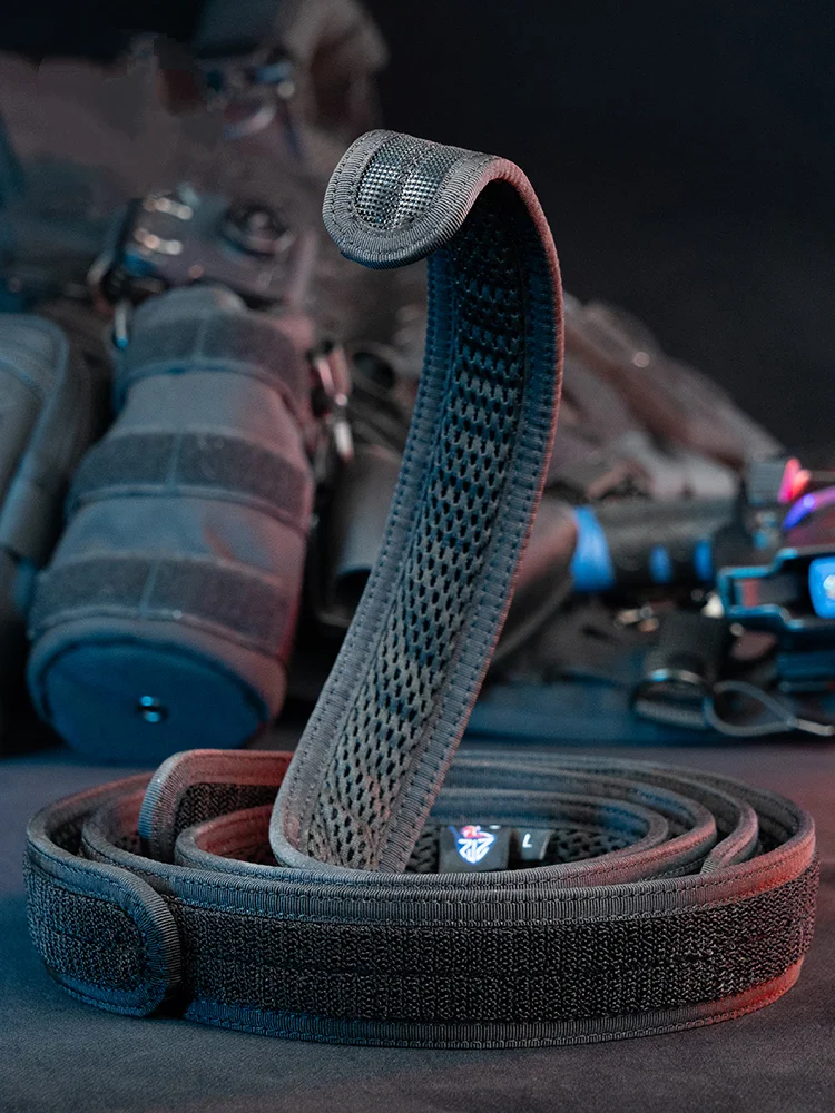 Cinturón interior táctico de pelo corto con gancho y bucle, cinturón de nailon ajustable para ir al trabajo - imagen 2