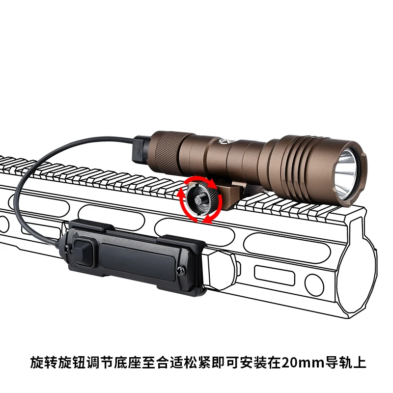 WADSN linterna táctica arma luz AR15 pistola de aire Rifle caza luz adecuada para riel de 20mm ScoutLight reflector al aire libre - imagen 4
