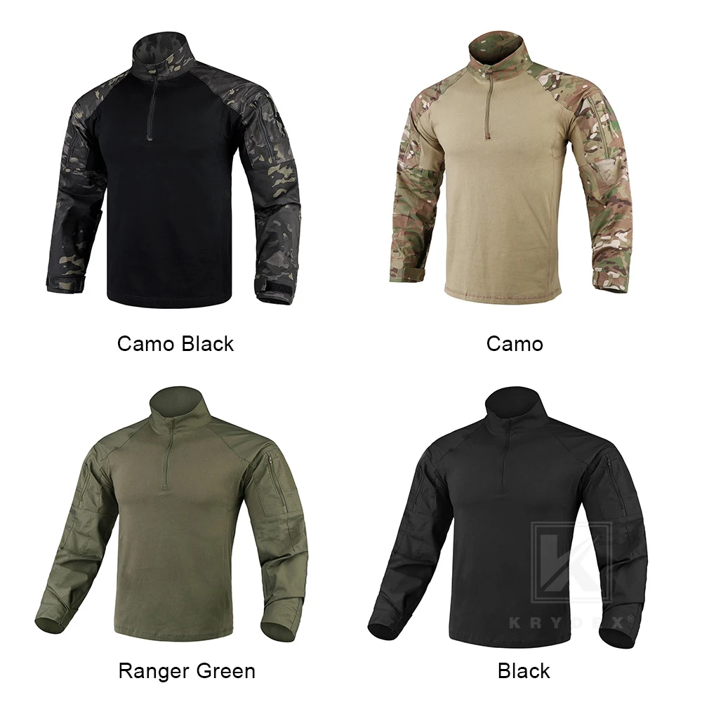 KRYDEX-Camiseta de combate de camuflaje Gen4, camisa táctica para caza al aire libre para hombre, ropa de camuflaje MC Ranger, uniforme verde - imagen 5