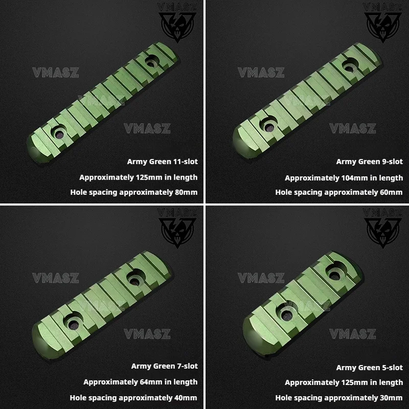 Rieles tácticos Mlok, placas de riel MOE, rieles de cuero CNC de nailon metálico, soportes de guardamanos de 20 mm, accesorios universales Keymod, SMR - imagen 3