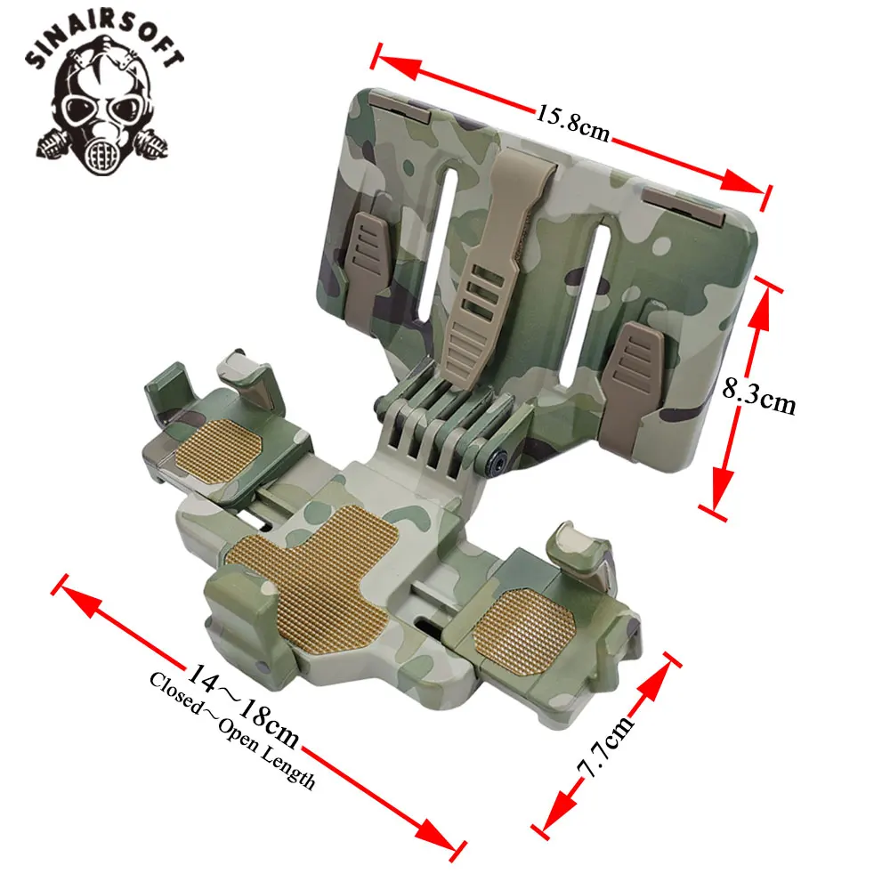 Clip de montaje de teléfono táctico MOLLE para chaleco portador de placa, soporte Universal ajustable para bicicleta, aparejo de pecho, accesorios de caza y ciclismo - imagen 2