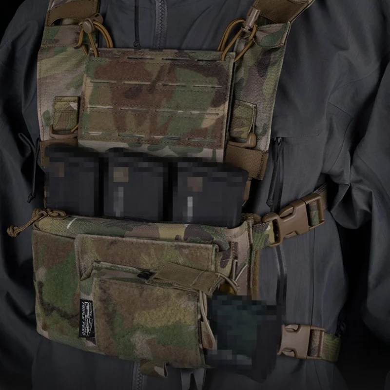 Equipo para exteriores, colgante en el pecho, expansión del pecho, sistema MOLLE, montaje, cuerda elástica fija, fácil instalación