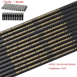 Flechas carbono TOPARCHERY 33″ precisión caza y tiro con arco