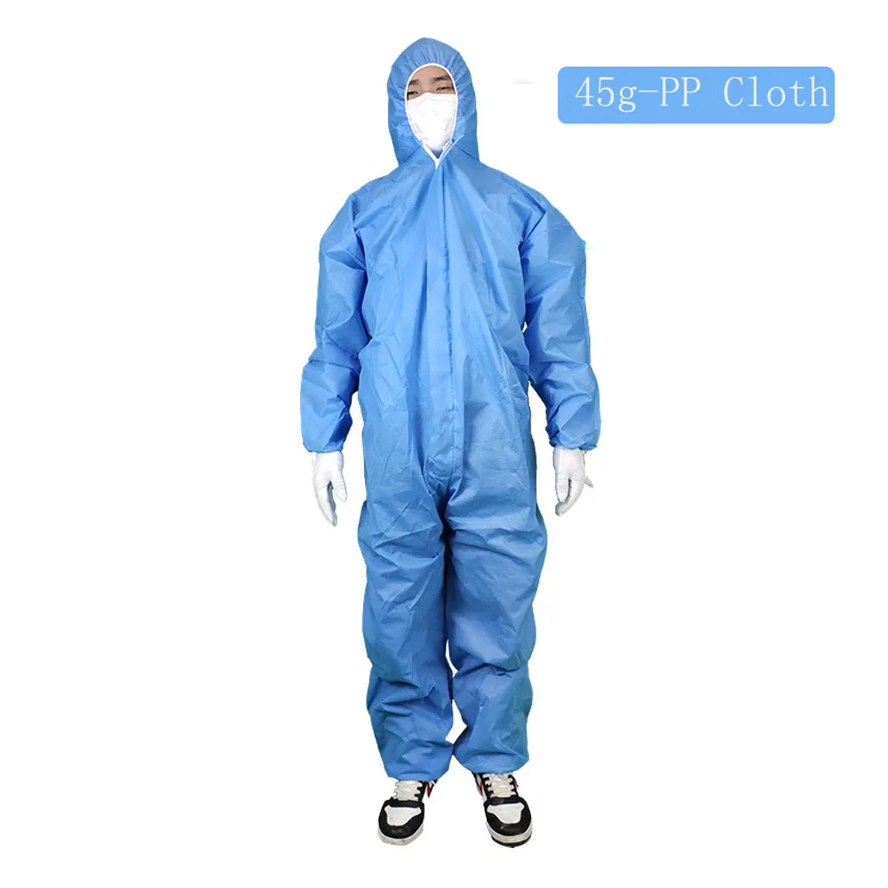 Mono de protección sanitaria Unisex, traje Hazmat con aislamiento de cremallera, monos protectores desechables antipolvo, ropa de seguridad sanitaria - imagen 4