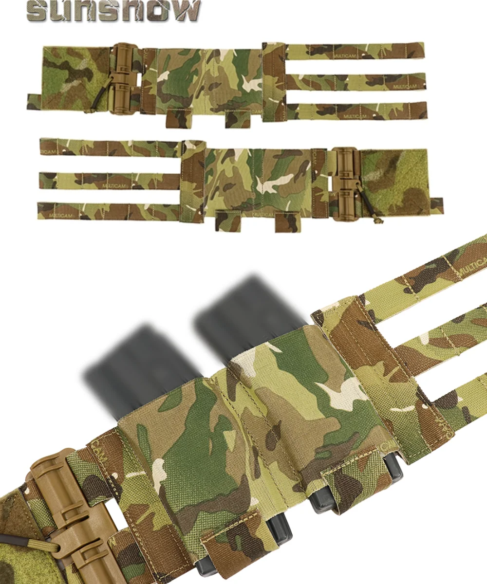 Fajín táctico para Paintball, chaleco múltiple de liberación rápida, elástico Mag Holderdual con bolsa de cargador para JPC/XPC/LV119 FCSK FCPC - imagen 3