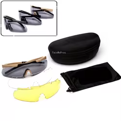 Gafas tácticas paintball con lentes intercambiables anti-UV