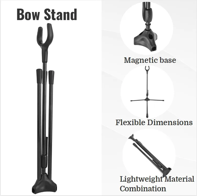 Soporte para arco recurvo negro desmontable plegable exteriores caza - imagen 5