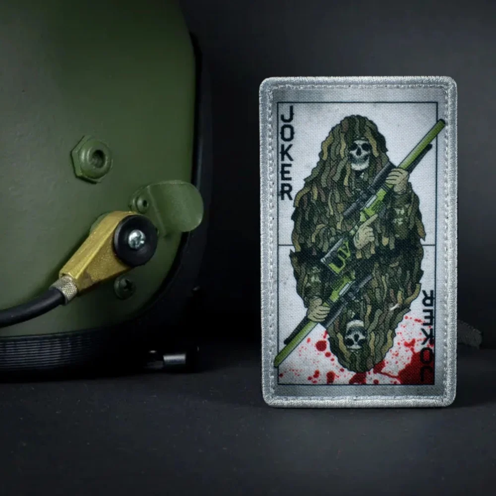 Joker Geely ropa póker parches tácticos K T Ace tarjeta de operador insignia de moral impresión gancho y bucle pegatinas de mochila militar - imagen 2
