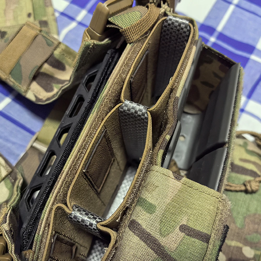 Bolsa Triple para revistas 5,56/545, bolsa de inserción MAG, soporte elástico para revistas para plataforma de pecho MK5 D3CRM, bolsa de canguro DOPE - imagen 5