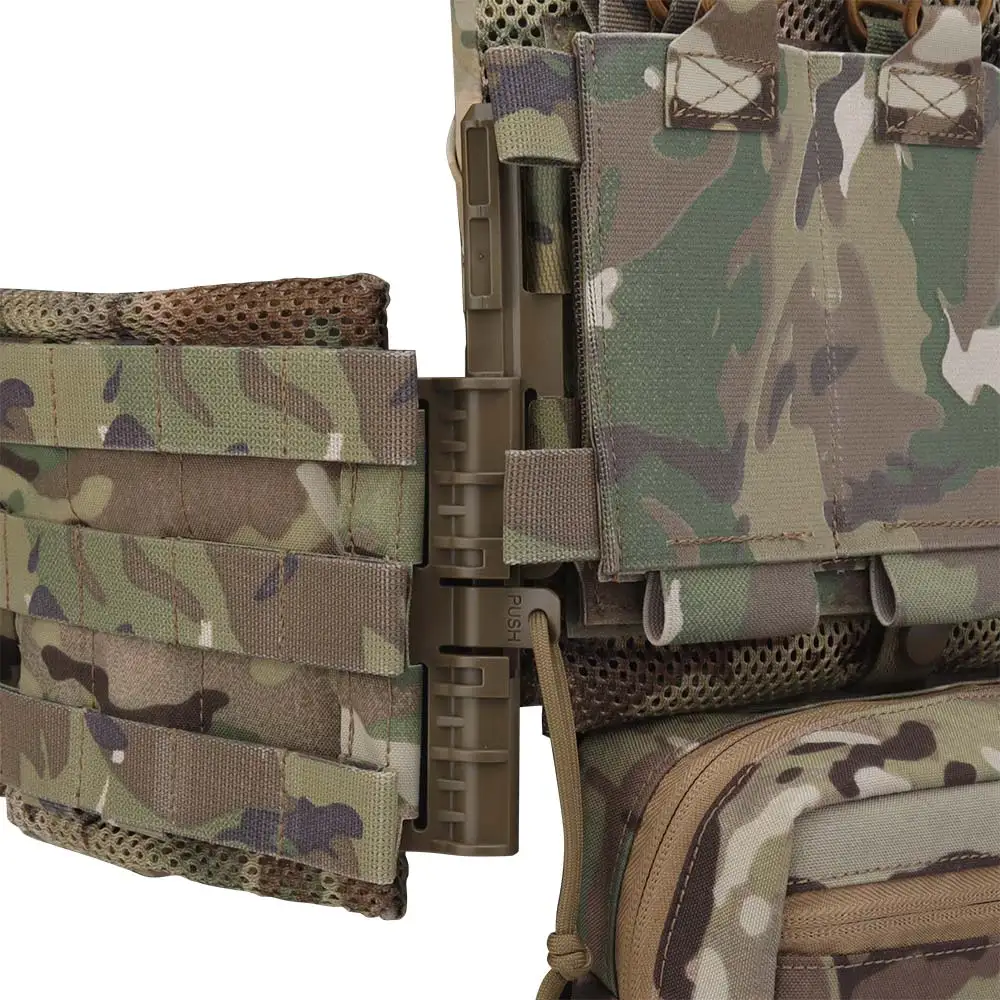 Portador de placa táctico LV119, faja de liberación rápida, bolsa de placa oculta delantera y trasera, bolsa MAG Triple elástica, bolsa de caída GP - imagen 4