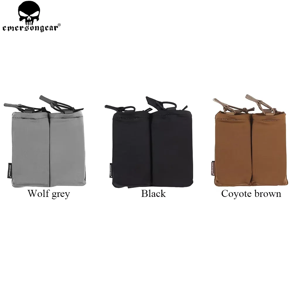 EMERSONGEAR5.56 Bolsa doble para revistas para chaleco SS, bolsa Modular Molle Mag para revistas 5,56, bolsa negra Coypte marrón EM6403 - imagen 5