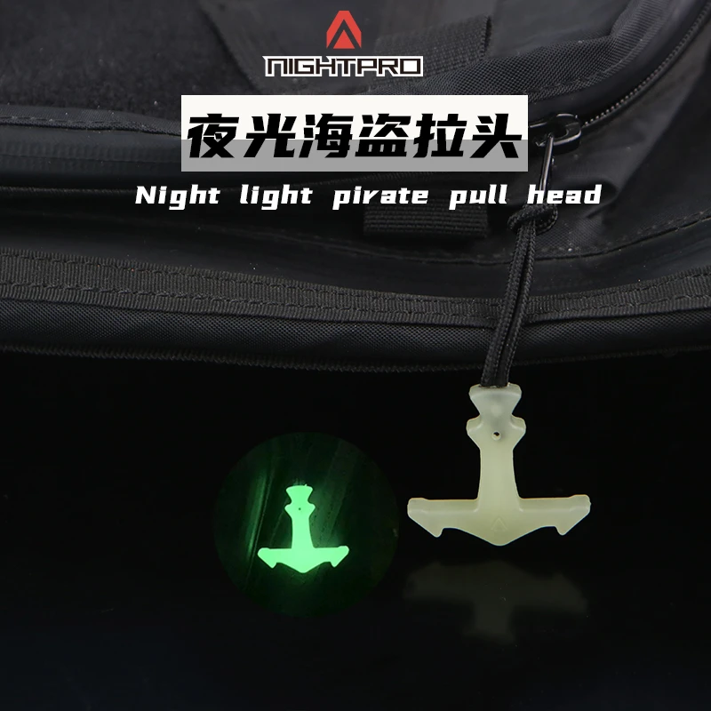 Manija de cabeza con cremallera pirata, herramienta de decoración, mango de cordón, bolsa táctica, tirador de cremallera, accesorio de modificación de cuerda de extensión - imagen 4