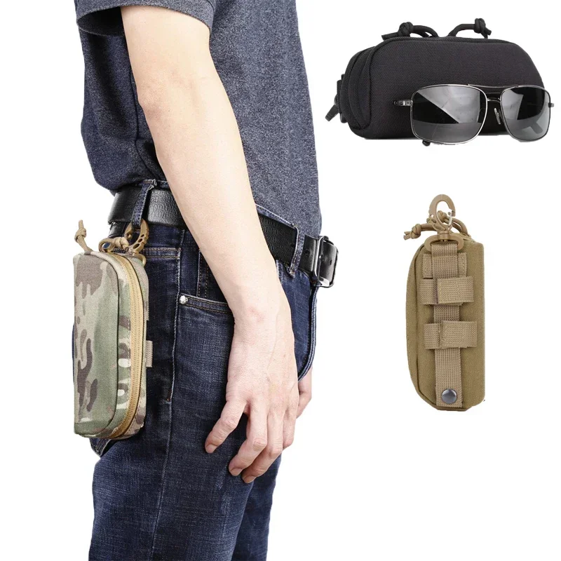 Caja de gafas de sol táctica, Protector de almacenamiento, camuflaje EVA Molle, estuche para gafas, bolsa de accesorios EDC, bolsas para exteriores - imagen 3