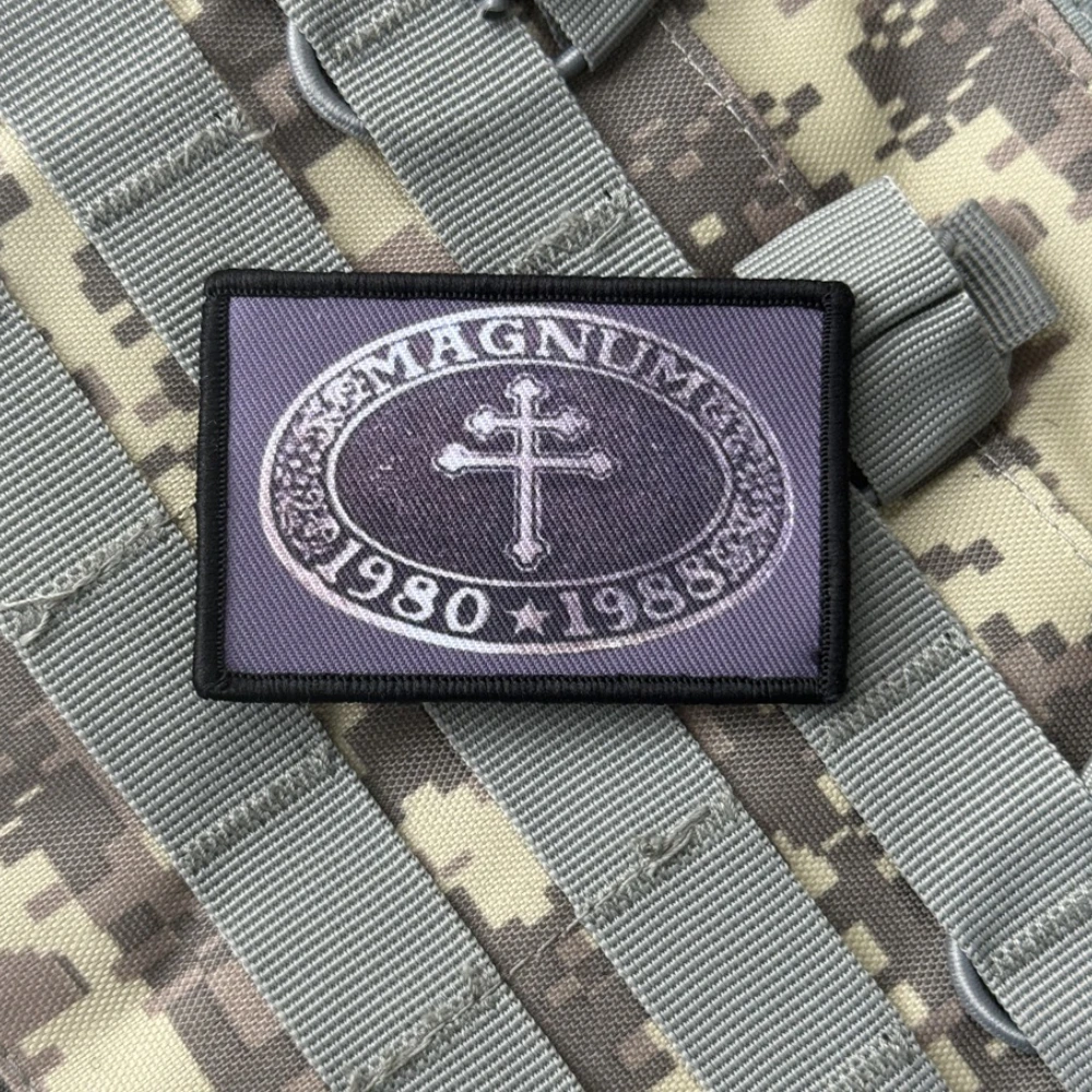 Parche con insignia de moral cruzada Magnum, emblema militar, brazalete táctico, gancho y bucle impreso, ropa, mochila, pegatinas con apliques personalizados - imagen 4