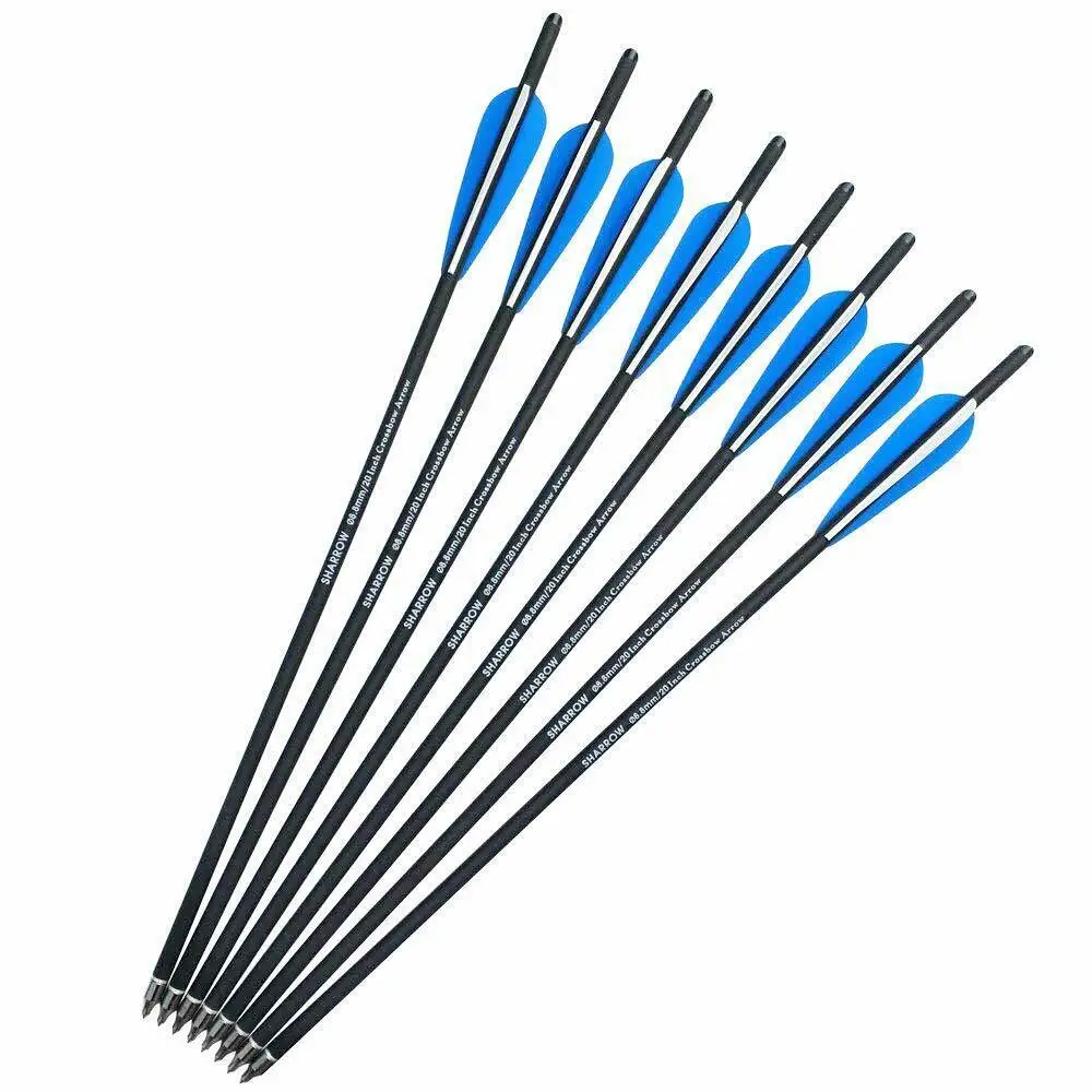 Tiro con arco flechas de carbono mezcladas 16 "17" 18 "20" 21 "22" pernos de ballesta 6/12 Uds arco caza al aire libre tiro objetivo flechas de carbono - imagen 4