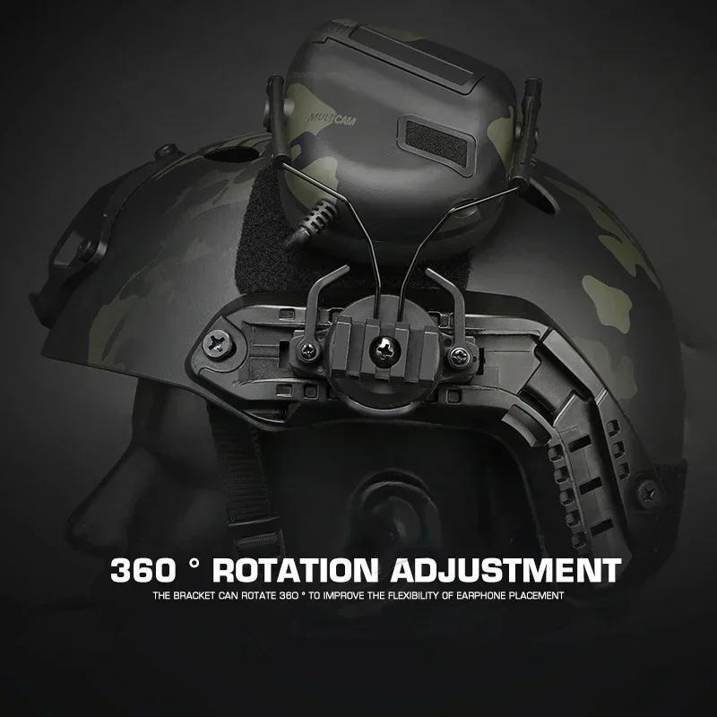 ERQYGRA casco táctico cuerno auriculares soporte accesorios tiro Airsoft soporte juego rápido ajustable totalmente adaptar riel de 19 a 21mm - imagen 3