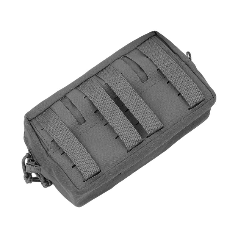 Bolsa secundaria GP (ancho), bolsa de red para exteriores, bolsa para artículos diversos con cremallera, soporte Molle de gamuza mágica, pretina adaptable, bolsa para chaleco de caza - imagen 3