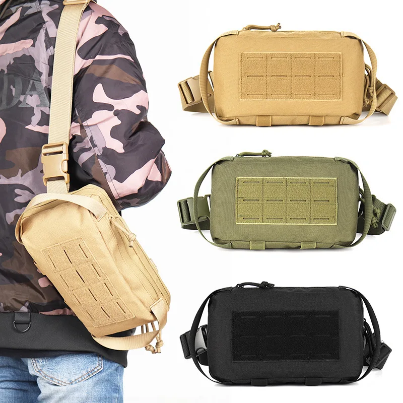 Bolsa de hombro táctica Molle EDC, riñonera médica para deportes al aire libre, viajes, senderismo, accesorios de Camping, bolsas de pecho - imagen 2