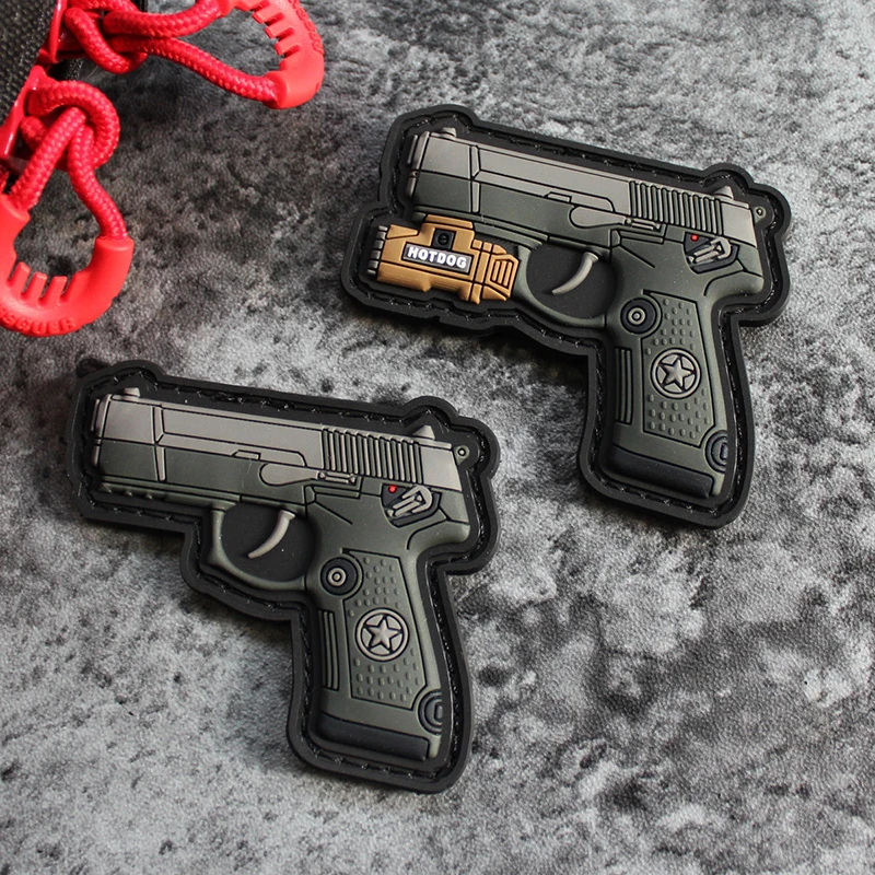 Versión Q Velcro tridimensional PVC goma moral 94 estilos edición táctica Mini casco mochila gancho bucle parche