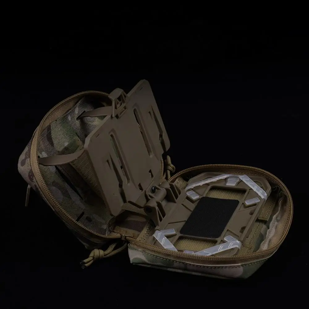 Portador de placa Airsoft Molle, placa de navegación para teléfono, bolsa de protección wi, acceso rápido, chaleco táctico plegable, montaje de aparejo en el pecho - imagen 4