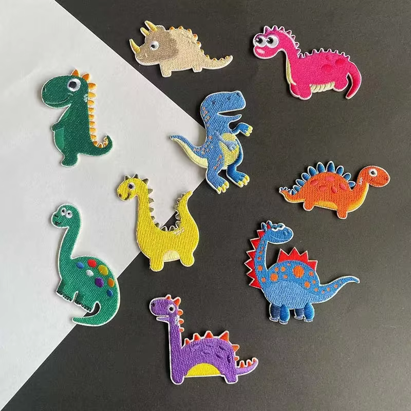 Parches bordados termoadhesivos dinosaurio – Infantil para coser o planchar