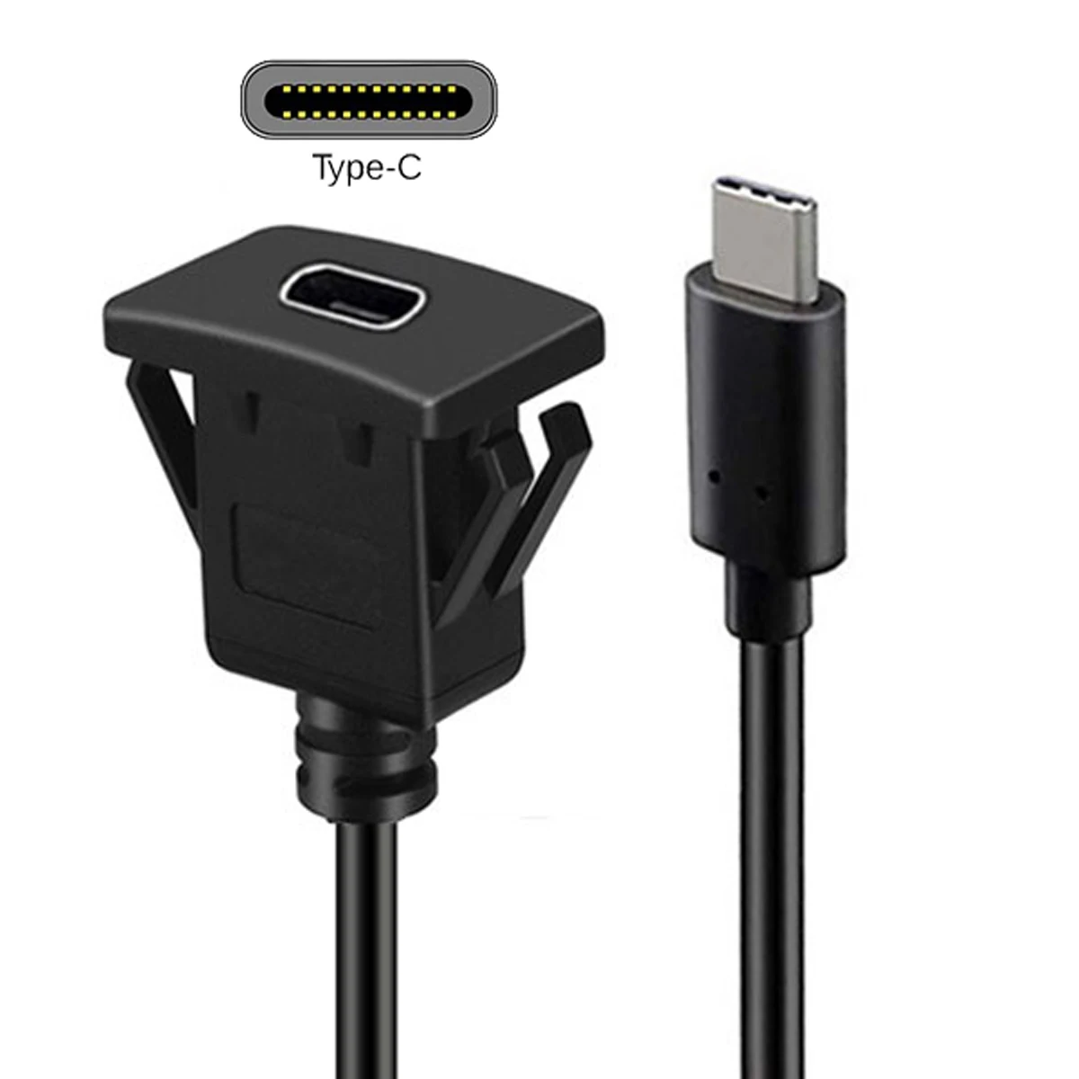 Cable de extensión para Panel de salpicadero de coche, 10Gbps, resistente al agua, a prueba de polvo, USB-C tipo C, USB 3,1, 10Gbps - imagen 4