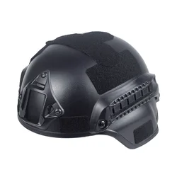 Casco táctico MICH2000 con riel lateral para airsoft y paintball