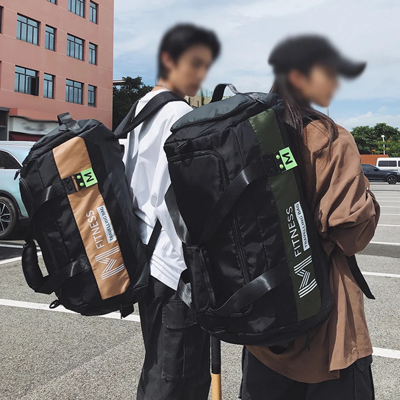 Bolsa de Yoga para gimnasio, bolsas de lona deportivas con mochila de escalada para acampar al aire libre en seco y húmedo, mochila grande resistente al desgaste para viajes y senderismo - imagen 4