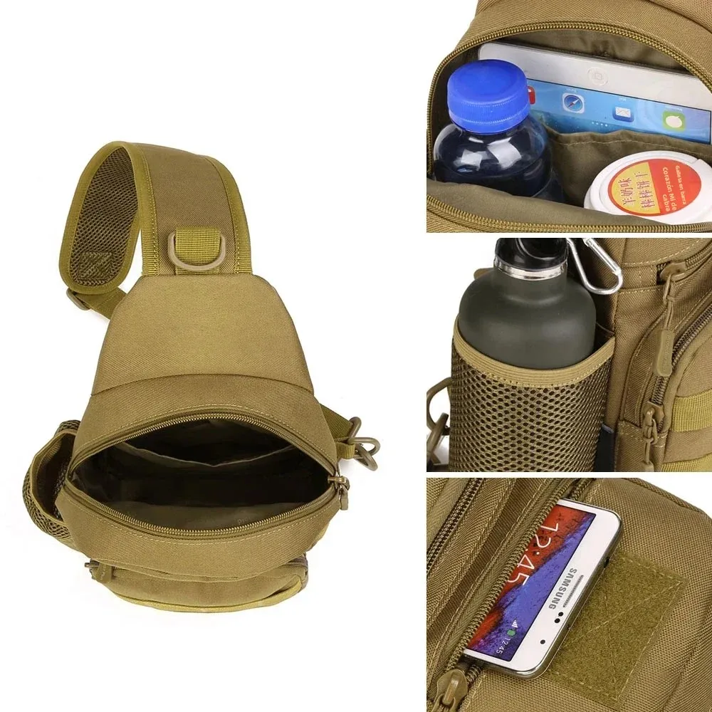 SINAIRSOFT bolso cruzado táctico, bolso de pecho para deportes al aire libre, bolso de hombro impermeable, pesca, Camping, senderismo, ciclismo, bolsas de viaje - imagen 4
