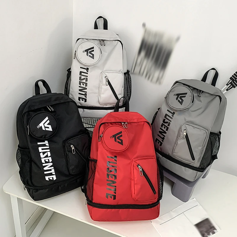 Mochila deportiva para raqueta de bádminton, bolsa para raqueta de tenis con zapatos, mochila para acampar al aire libre, senderismo, escalada, mochila escolar de fin de semana - imagen 4