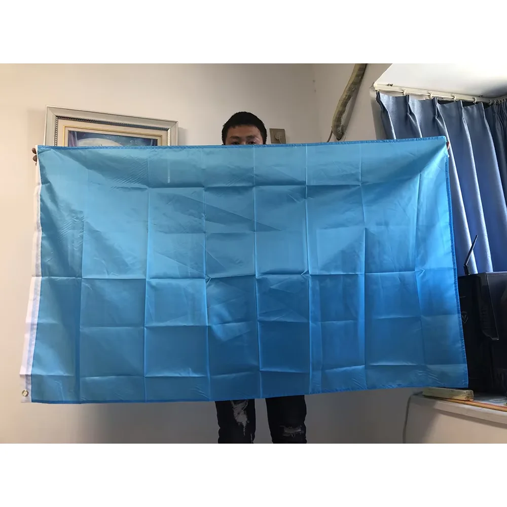 SKY FLAG bandera azul 90X150cm banderas de color sólido para decoración del hogar - imagen 2