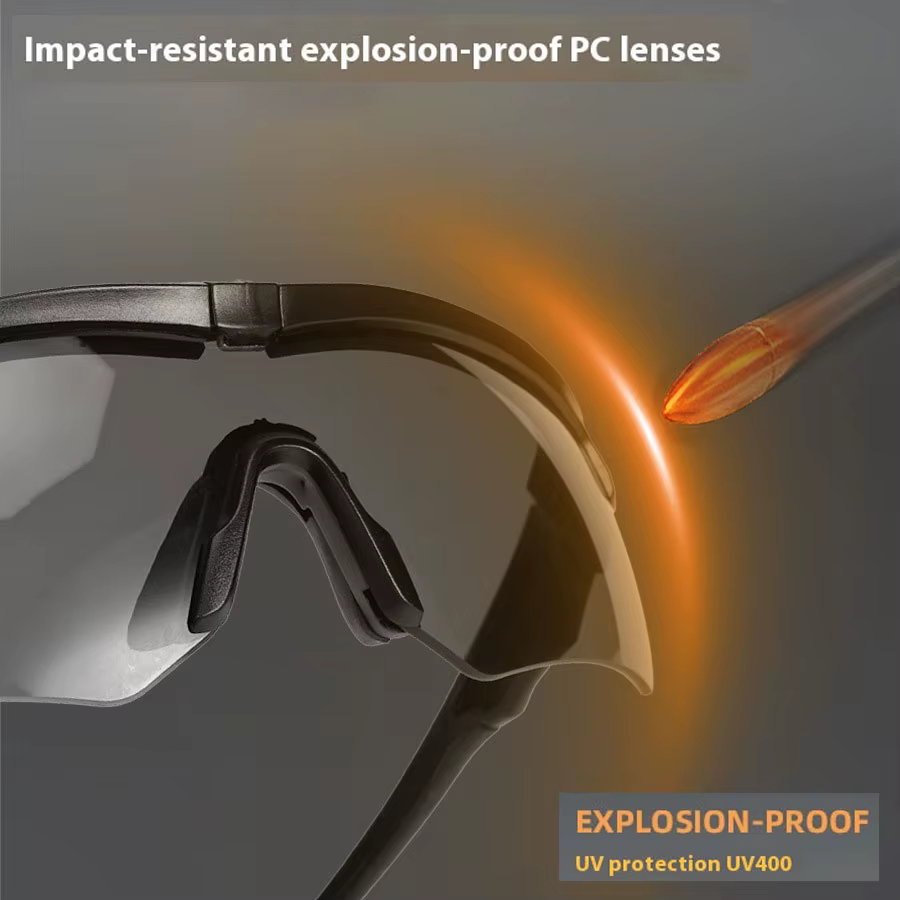JSJM Gafas tácticas antiviento con protección UV para exterior