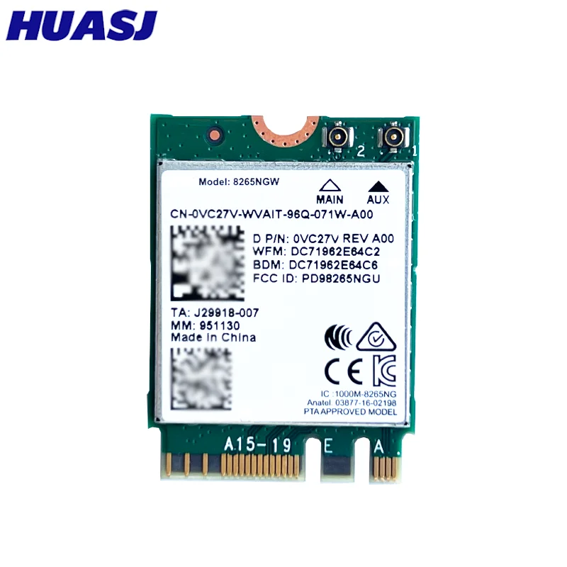 Wireless-AC 8265 banda Dual 2,4G/5Ghz Wifi Bluetooth Wlan para 8265NGW NGFF 802.11ac 867Mbps 2x2 MU-MIMO BT 4,2 tarjeta - imagen 2