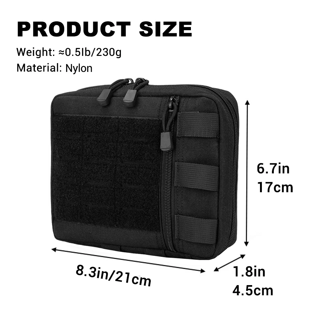 Bolsa táctica Molle Admin, organizador de utilidad para exteriores, bolsa médica EDC, bolsa Modular, riñonera de cintura para caza, Camping y senderismo - imagen 5