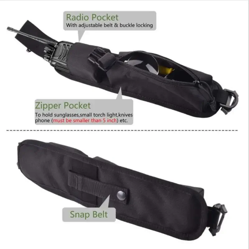 Mochila de caza, correa para el hombro, bolsa para accesorios, bolsa Molle, bolsillos multifuncionales para herramientas EDC, bolsas compactas pequeñas para deportes al aire libre - imagen 5
