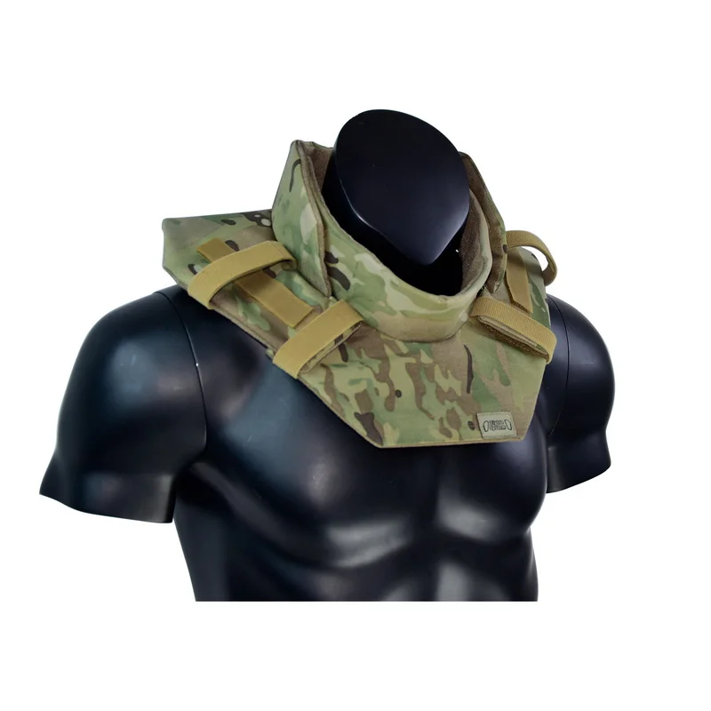 Protector de cuello táctico, combate de cobertura completa ajustable para chaleco portador de placa, equipo accesorio - imagen 4