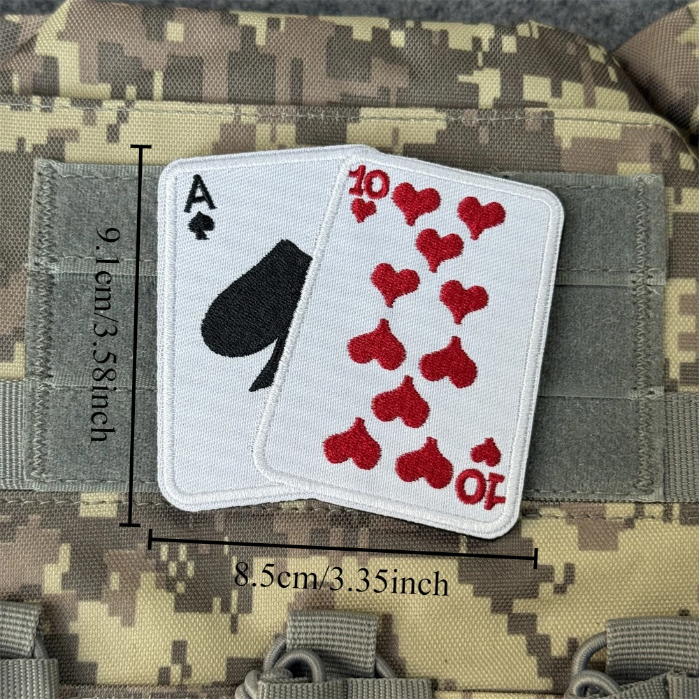 Parche de 21 ojos para tarjetas, insignia de moral táctica, parches bordados de gancho y bucle, ropa, mochila, pegatina con apliques personalizados militares - imagen 2