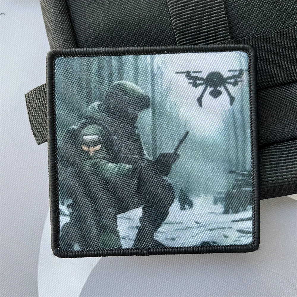 Parches de insignia de moral de operador UAV para ropa, mochila táctica, brazalete militar, pegatina de gancho y bucle impresa - imagen 3