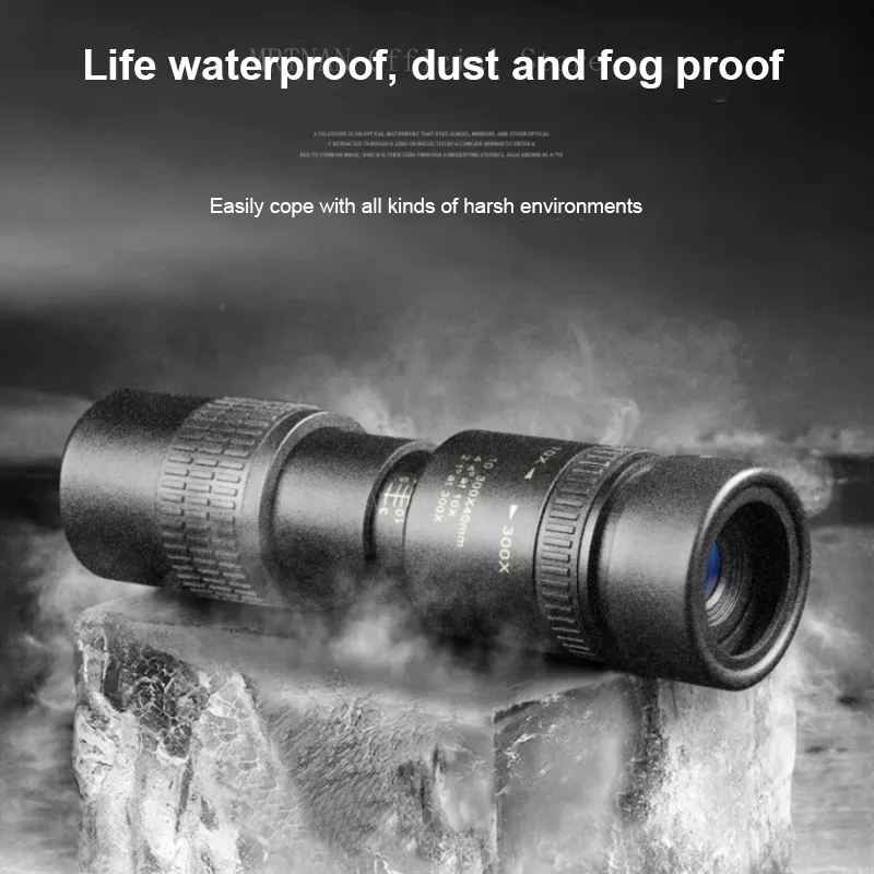 Prismáticos militares de Metal con Zoom 10-300X HD, binoculares potentes de largo alcance, telescopio profesional portátil de alta calidad para caza - imagen 4