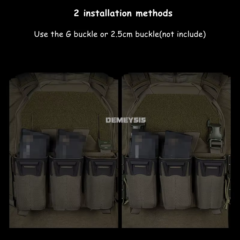 Bolsa táctica de administración 2 capa con Triple Mag MOLLE Aifsoft - imagen 4